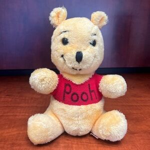 Vintage 1970's Disney Winnie The Pooh 10" Plush ~ Rare Name in Black.